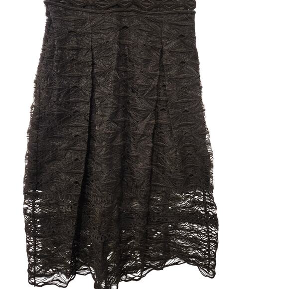 Jonathan Simkhai black pleated crochet midi dress size 6 - Picture 4 of 9